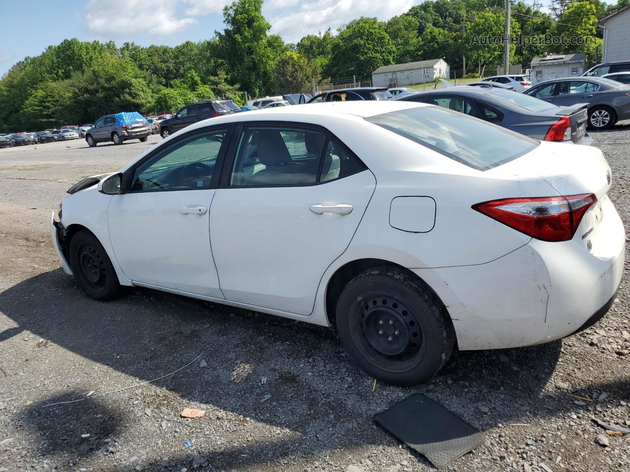 2015 Toyota Corolla L Белый vin: 5YFBURHE1FP224488