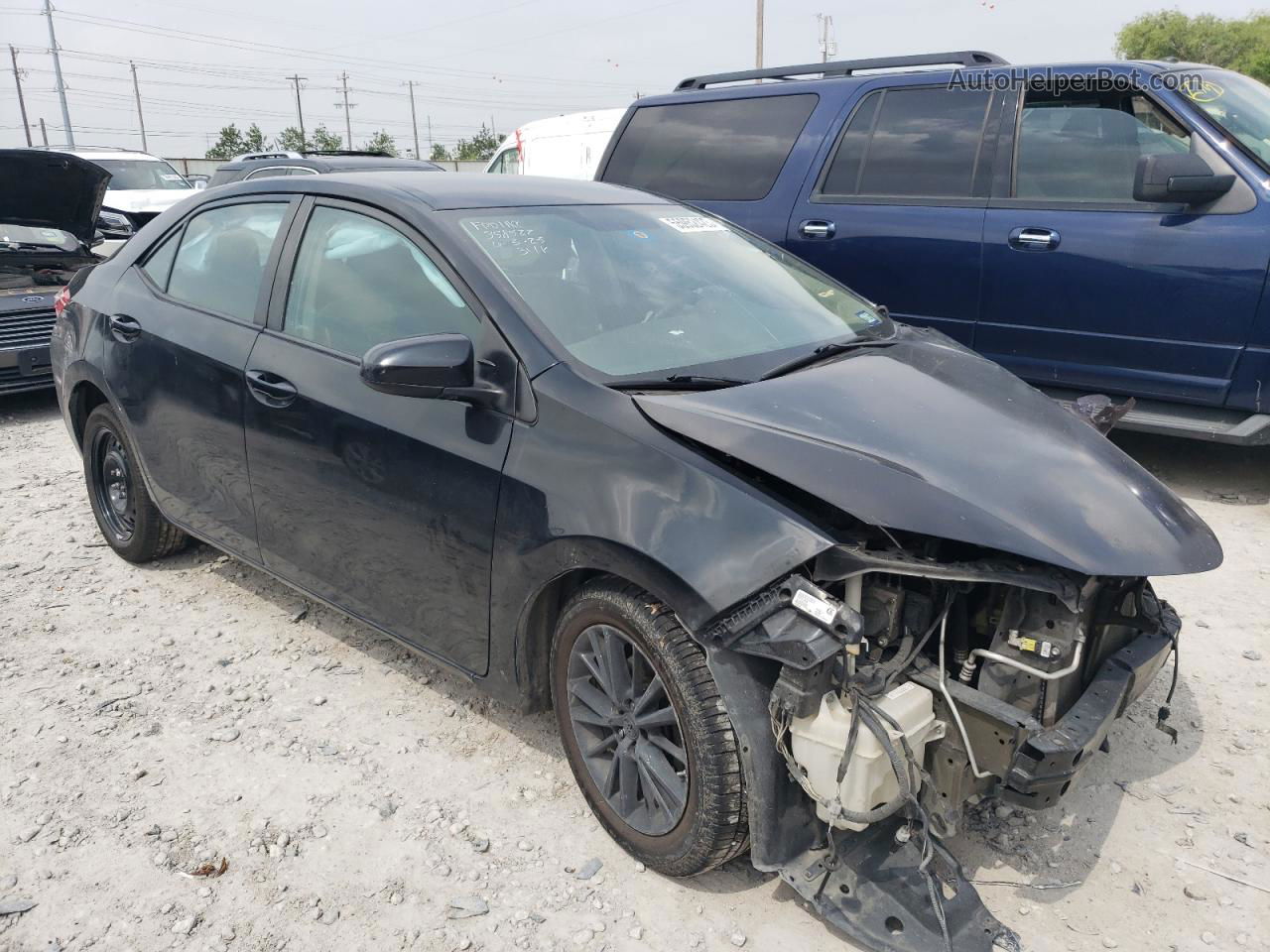 2015 Toyota Corolla L Black vin: 5YFBURHE1FP283976