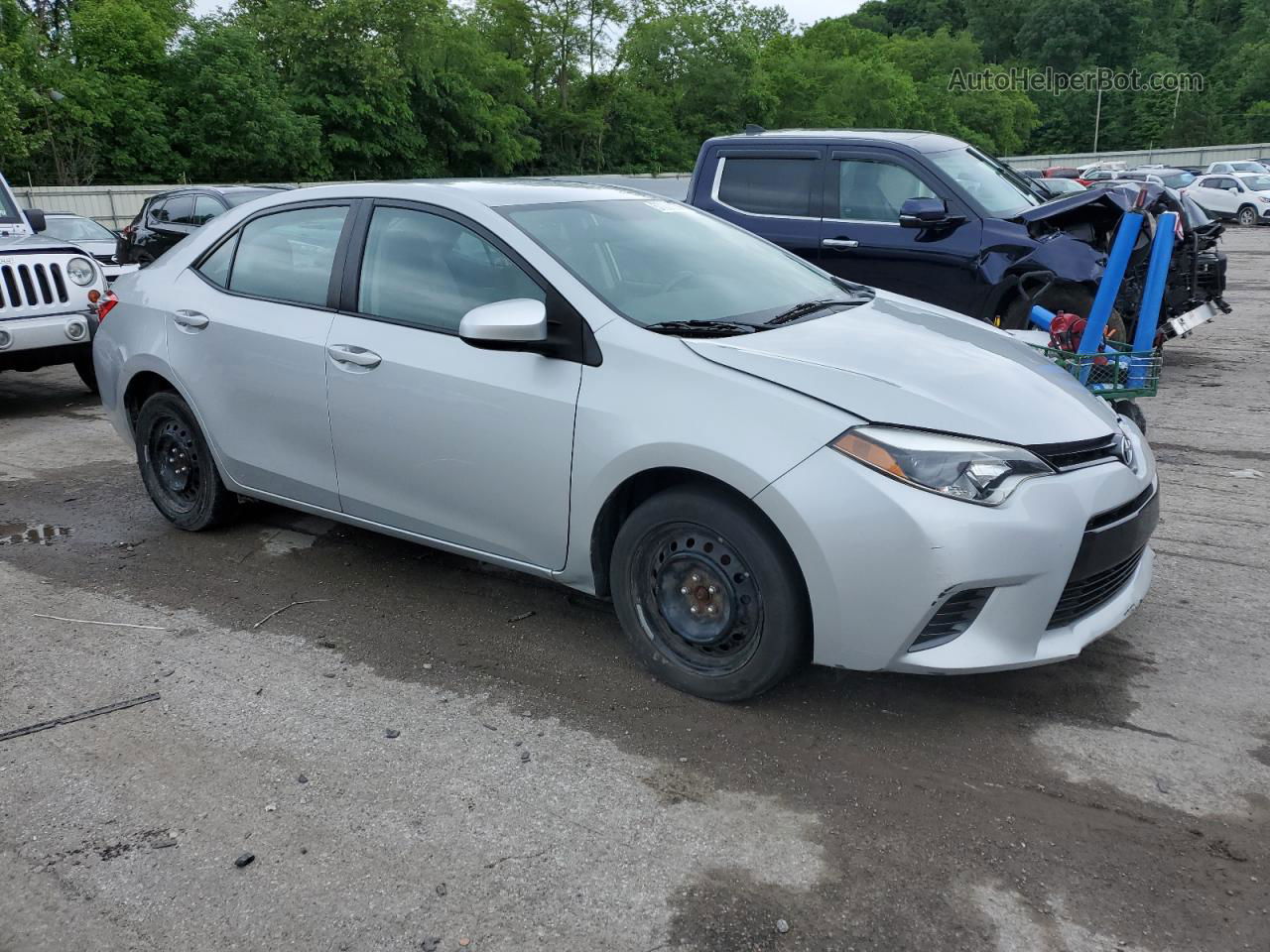 2015 Toyota Corolla L Silver vin: 5YFBURHE1FP289972