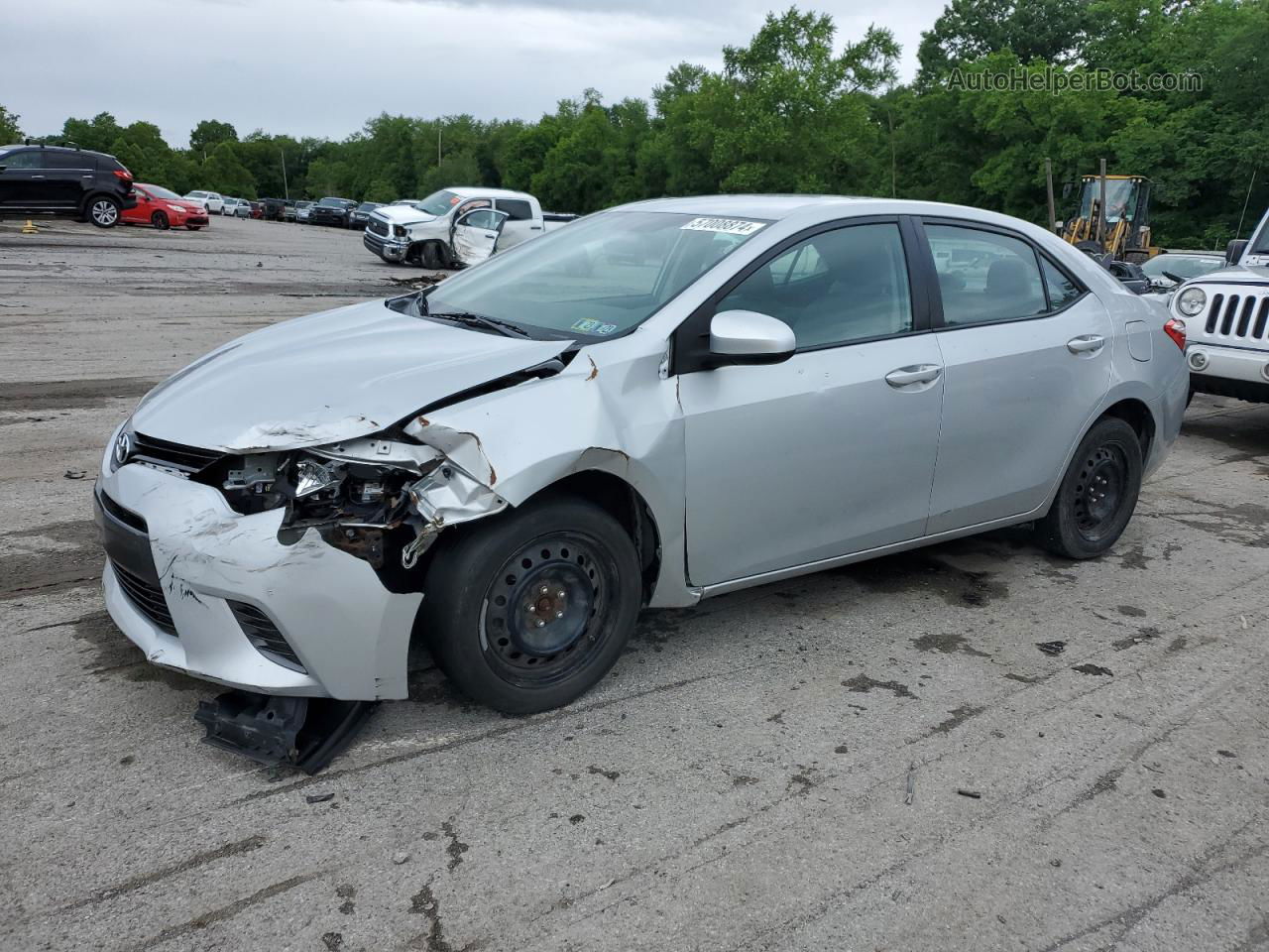 2015 Toyota Corolla L Silver vin: 5YFBURHE1FP289972