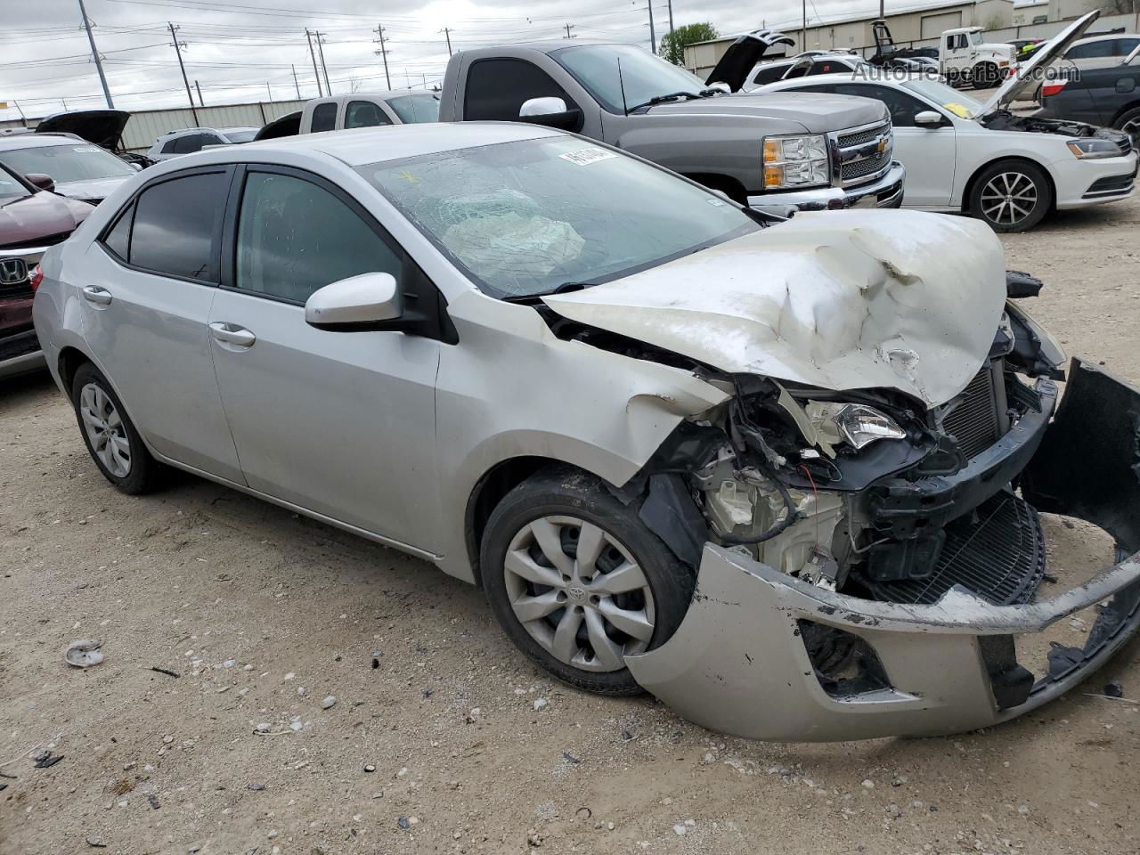 2015 Toyota Corolla L Silver vin: 5YFBURHE1FP290541