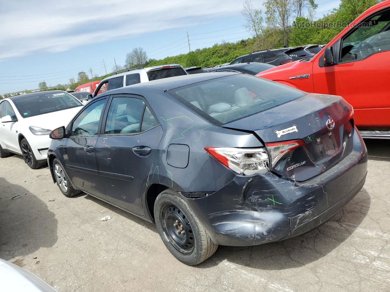 2015 Toyota Corolla L Gray vin: 5YFBURHE1FP293861