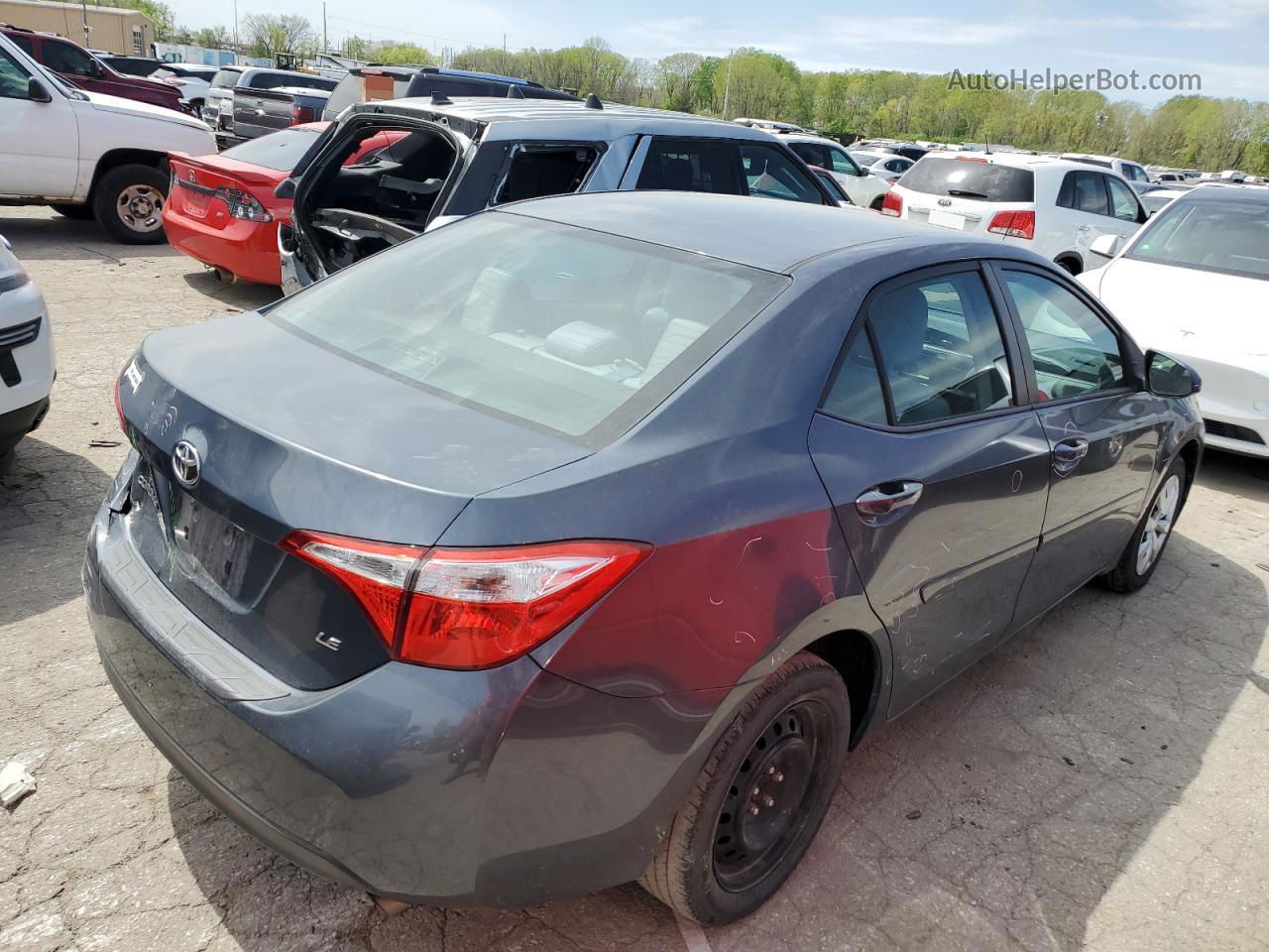 2015 Toyota Corolla L Gray vin: 5YFBURHE1FP293861