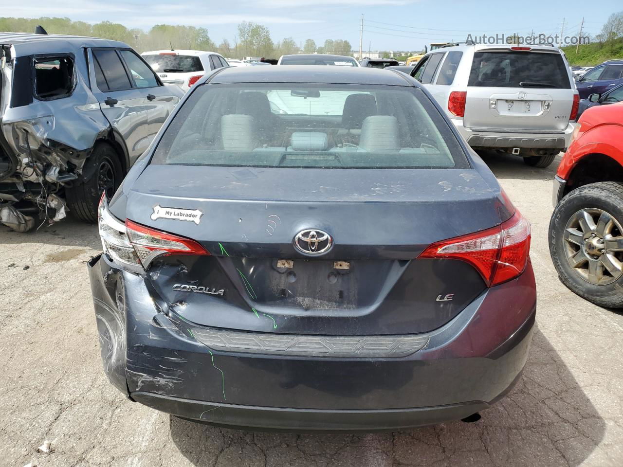 2015 Toyota Corolla L Gray vin: 5YFBURHE1FP293861