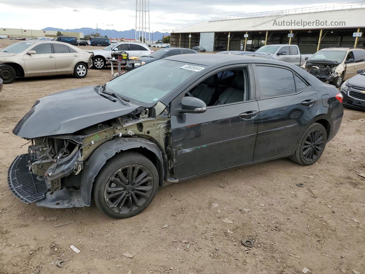 2015 Toyota Corolla L Black vin: 5YFBURHE1FP324901