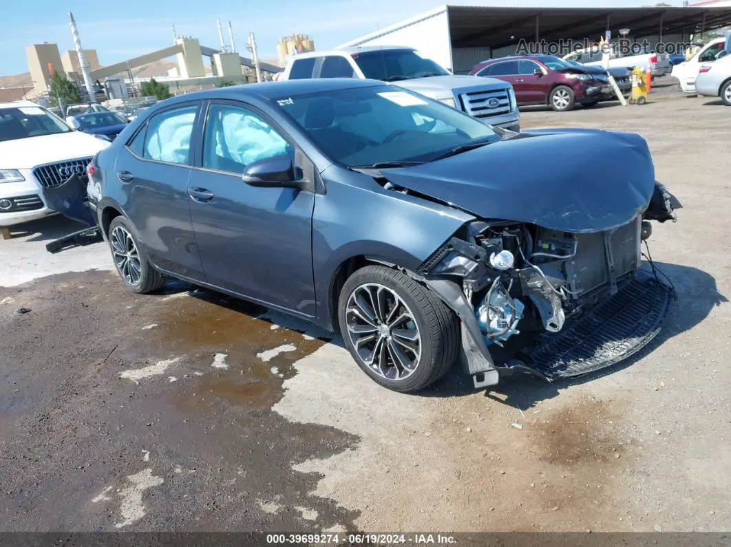 2015 Toyota Corolla S Plus Gray vin: 5YFBURHE1FP328687