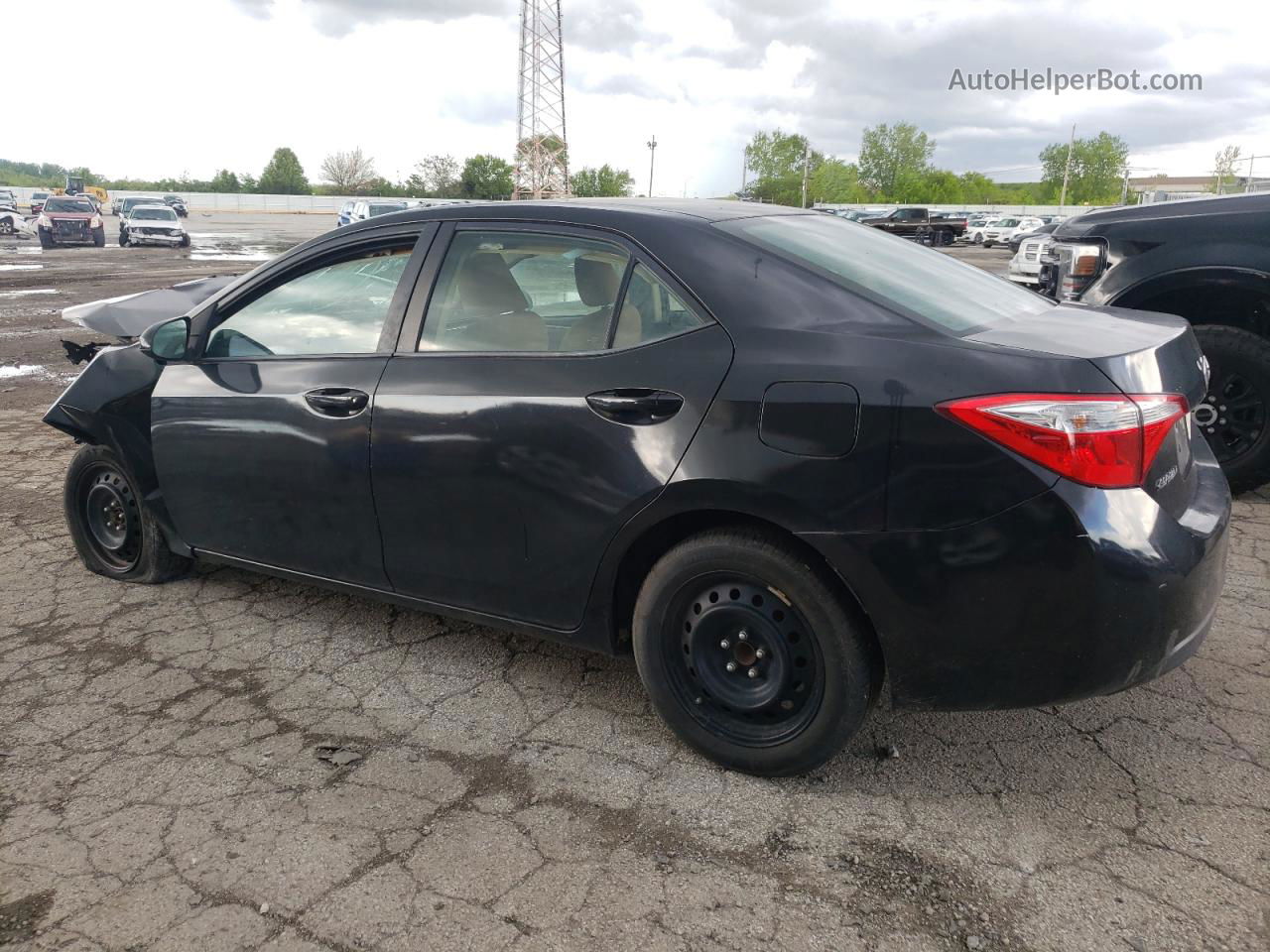 2015 Toyota Corolla L Черный vin: 5YFBURHE1FP332898