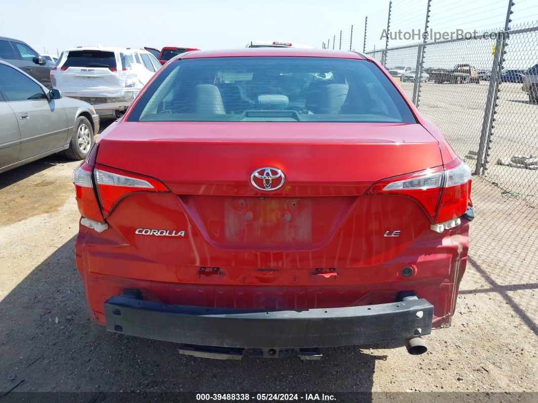 2016 Toyota Corolla Le Red vin: 5YFBURHE1GP368009