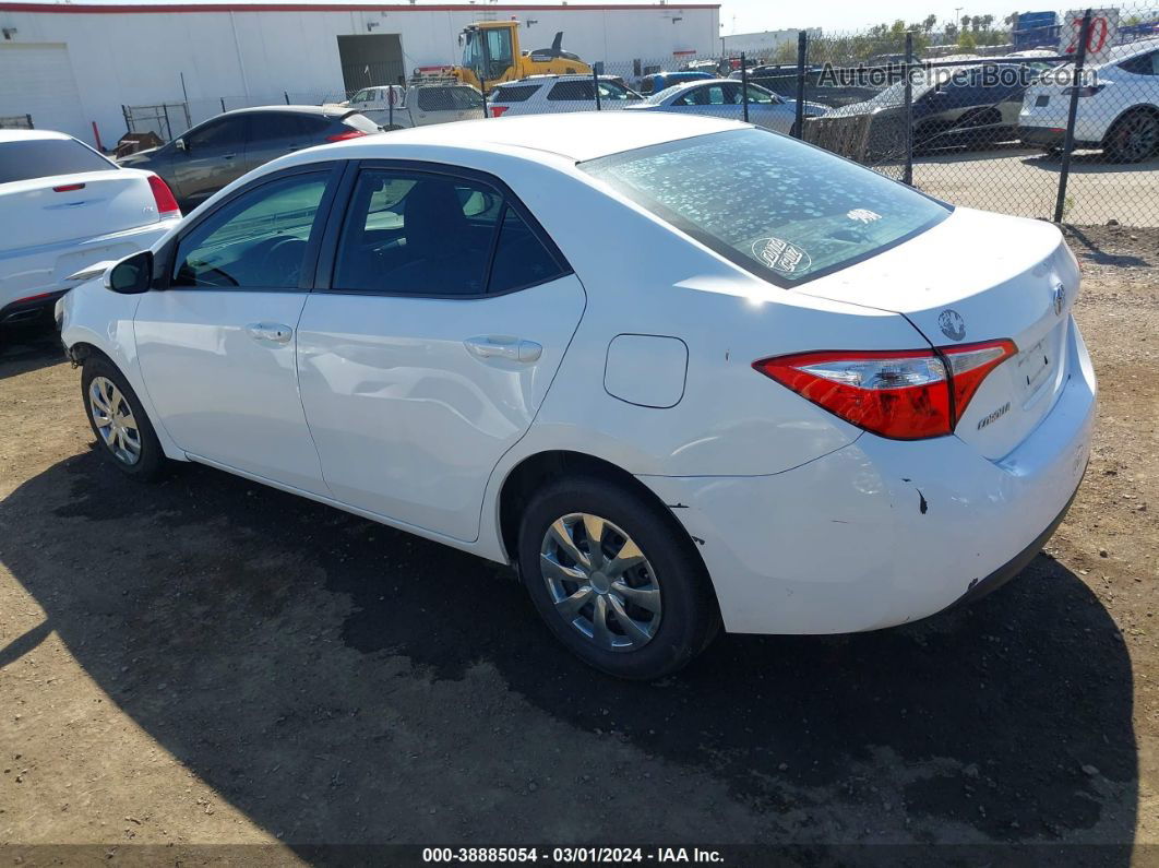 2016 Toyota Corolla L White vin: 5YFBURHE1GP378541