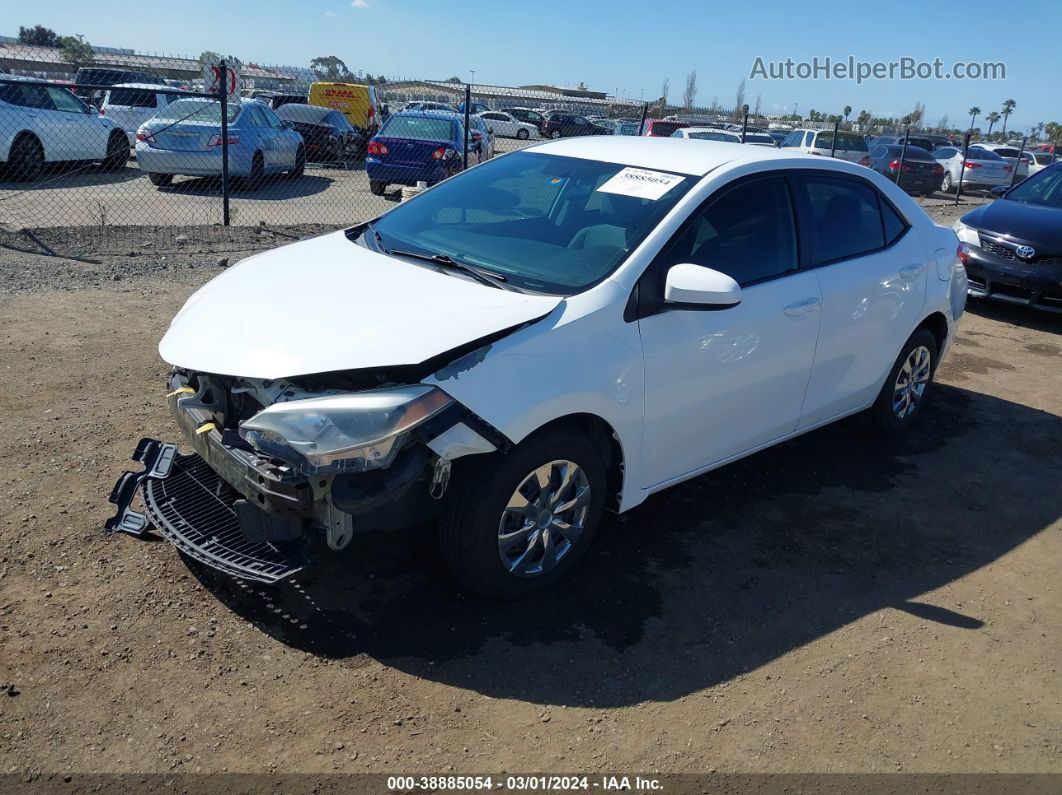 2016 Toyota Corolla L White vin: 5YFBURHE1GP378541