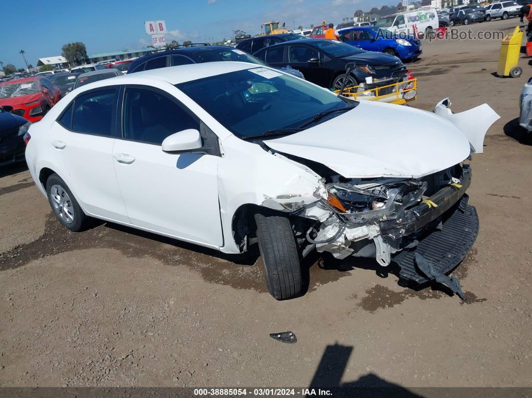 2016 Toyota Corolla L Белый vin: 5YFBURHE1GP378541