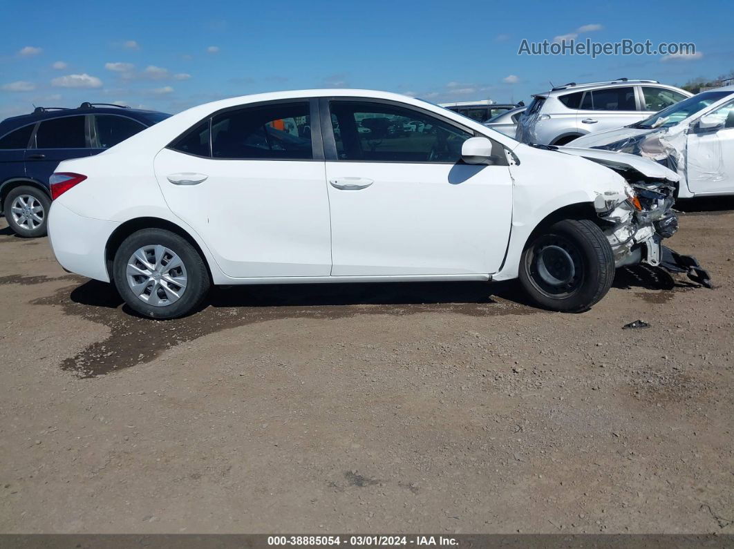 2016 Toyota Corolla L White vin: 5YFBURHE1GP378541