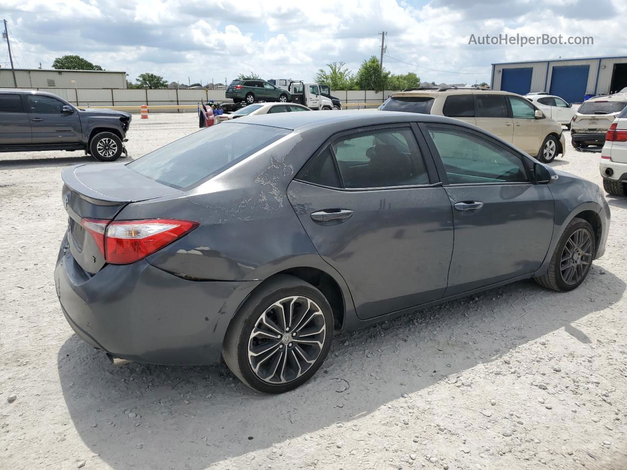 2016 Toyota Corolla L Gray vin: 5YFBURHE1GP477327