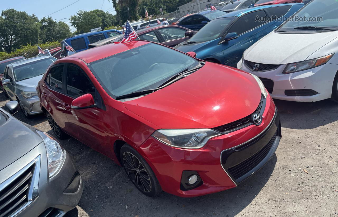 2016 Toyota Corolla L Red vin: 5YFBURHE1GP482740