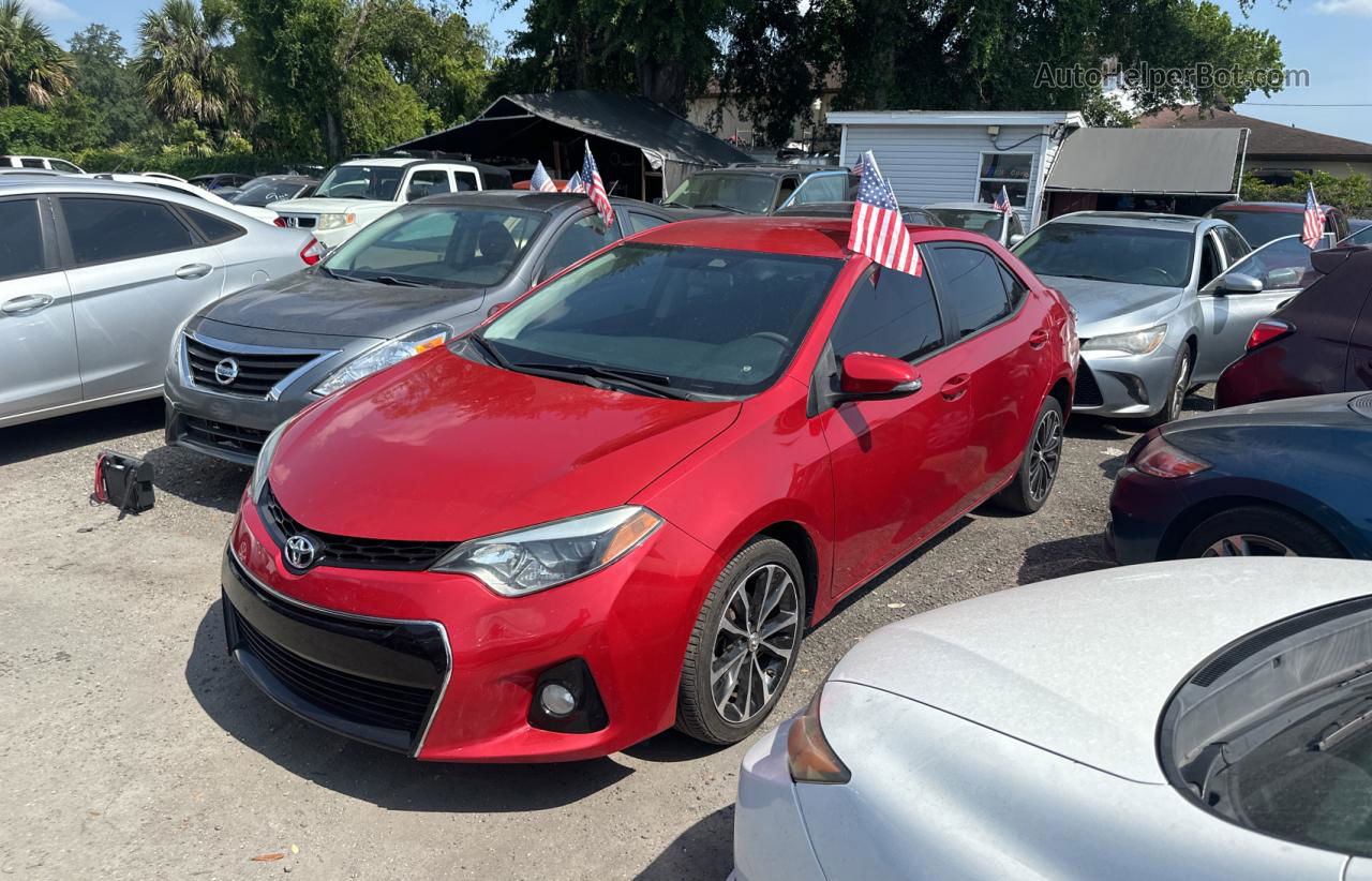 2016 Toyota Corolla L Red vin: 5YFBURHE1GP482740