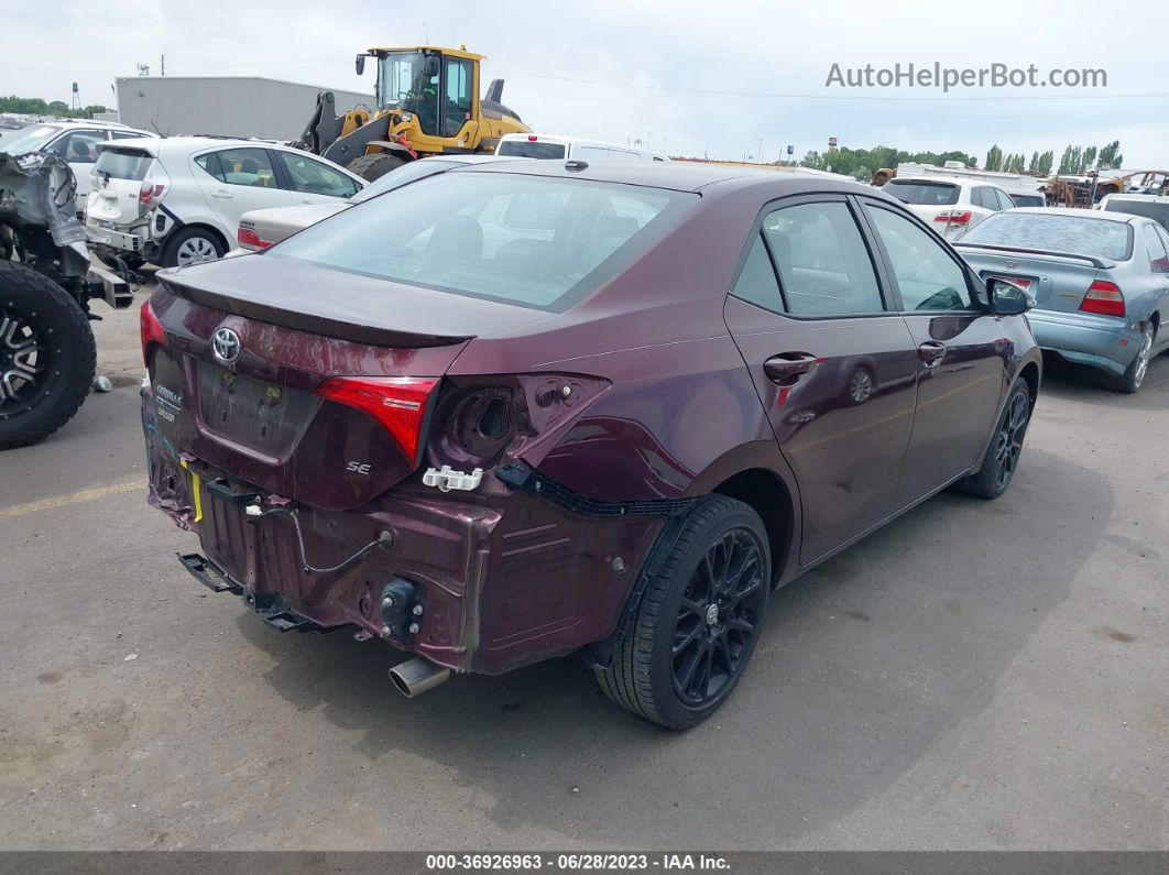 2017 Toyota Corolla L/le/xle/se Maroon vin: 5YFBURHE1HP594343