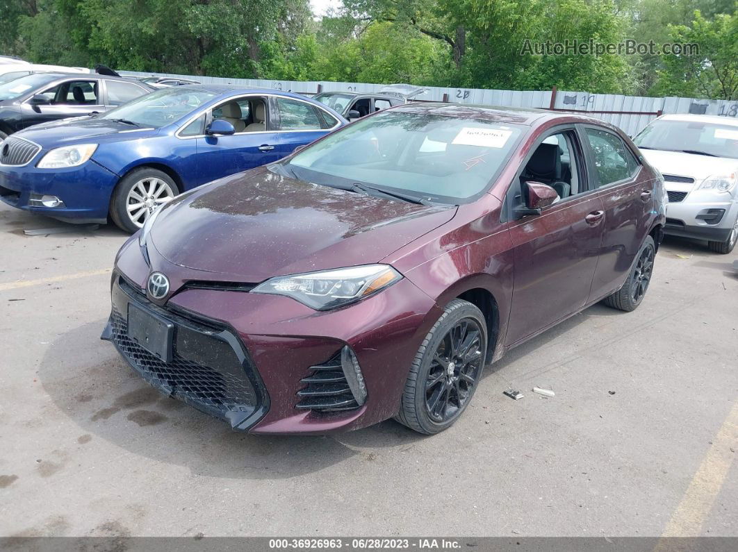 2017 Toyota Corolla L/le/xle/se Maroon vin: 5YFBURHE1HP594343