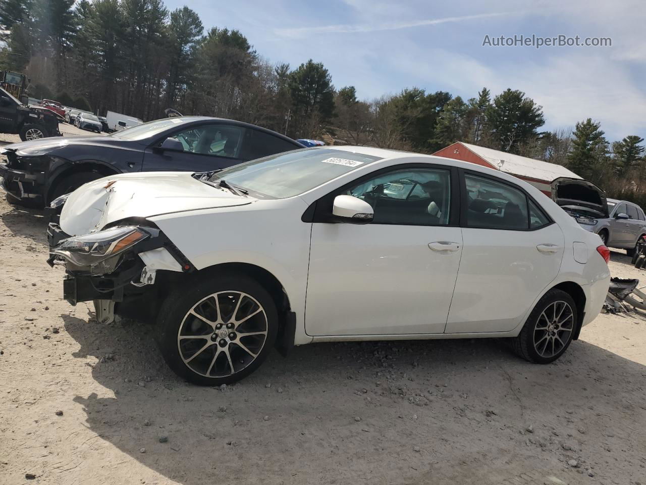 2017 Toyota Corolla L White vin: 5YFBURHE1HP598733