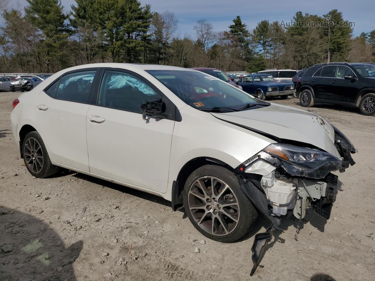 2017 Toyota Corolla L White vin: 5YFBURHE1HP598733