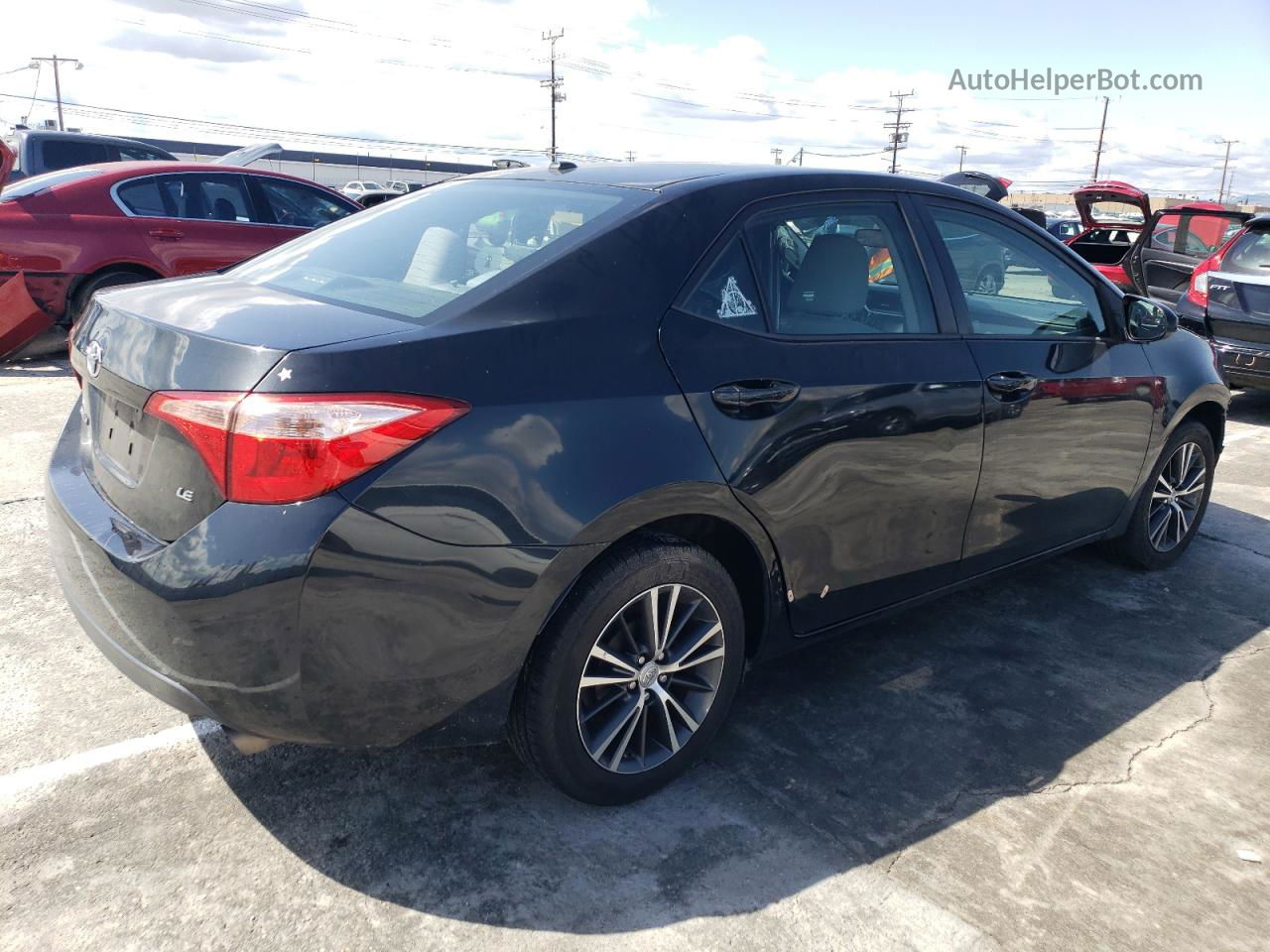 2017 Toyota Corolla L Black vin: 5YFBURHE1HP614266