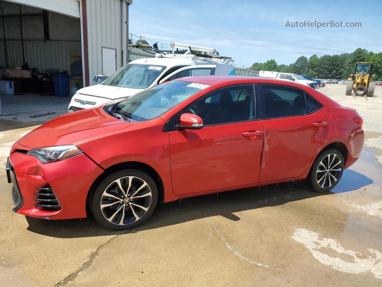 2017 Toyota Corolla L Burgundy vin: 5YFBURHE1HP618009