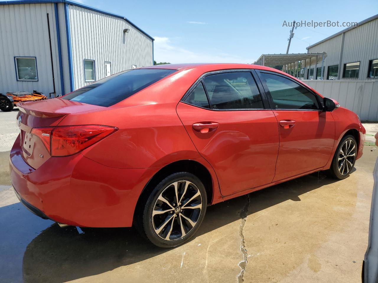 2017 Toyota Corolla L Burgundy vin: 5YFBURHE1HP618009