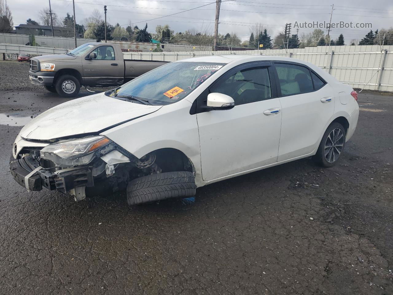 2017 Toyota Corolla L White vin: 5YFBURHE1HP642777