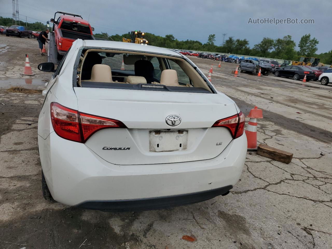 2017 Toyota Corolla L White vin: 5YFBURHE1HP664052