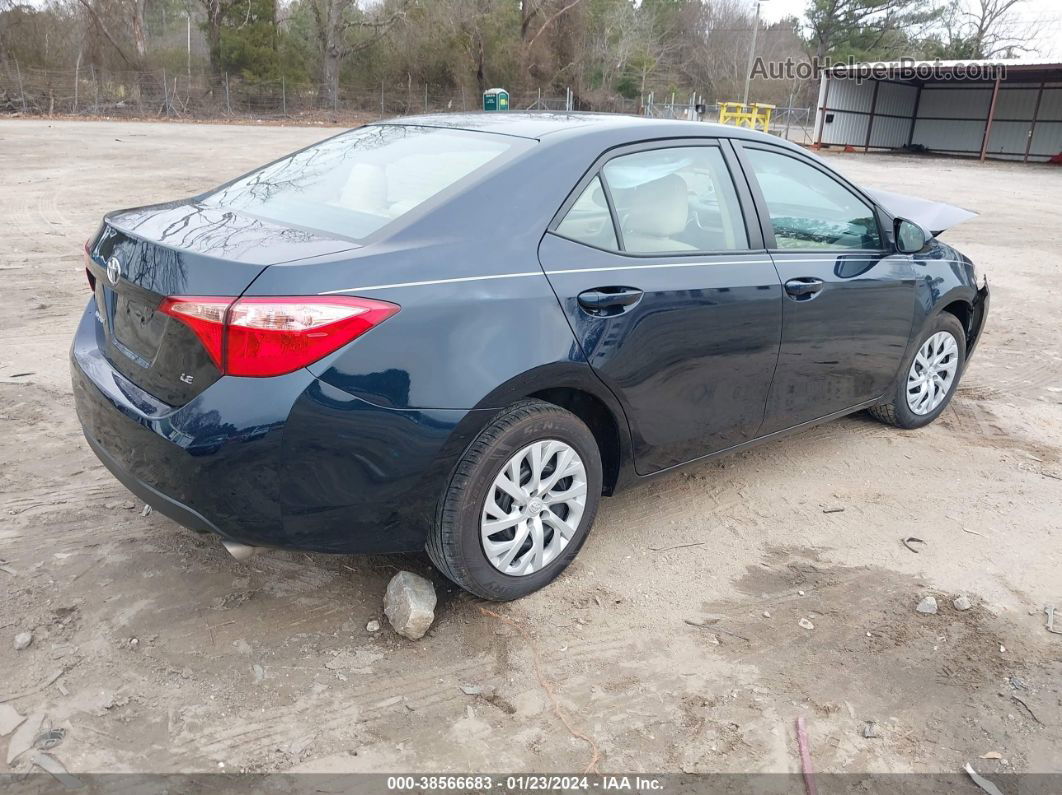 2017 Toyota Corolla Le Dark Blue vin: 5YFBURHE1HP672863