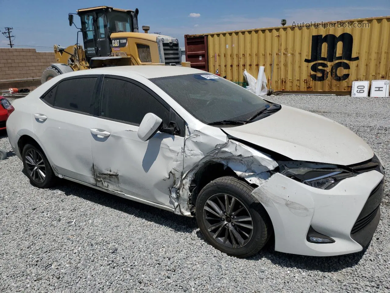 2017 Toyota Corolla L White vin: 5YFBURHE1HP674631