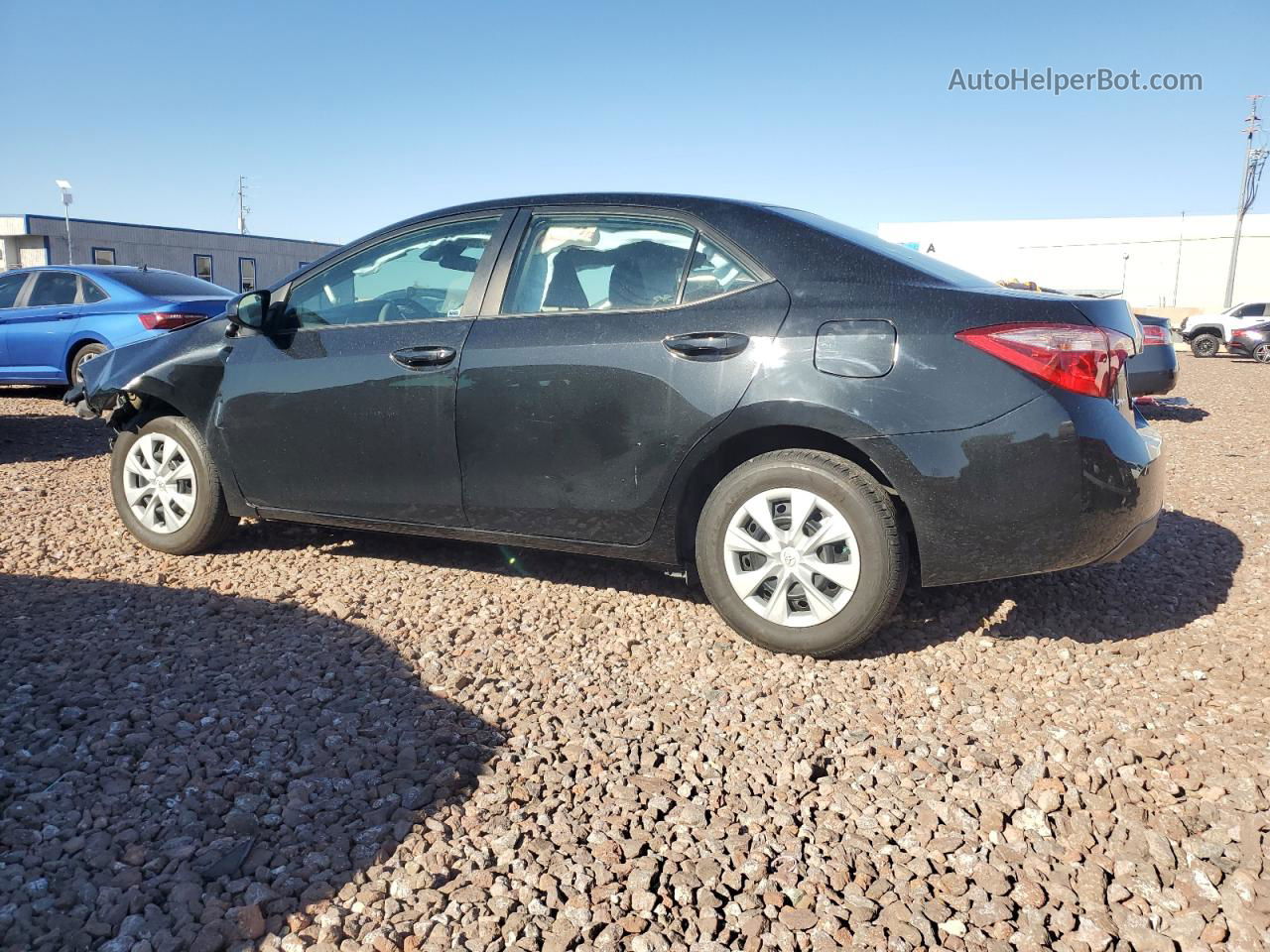 2017 Toyota Corolla L Black vin: 5YFBURHE1HP687380