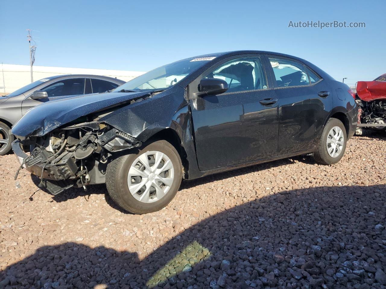 2017 Toyota Corolla L Black vin: 5YFBURHE1HP687380