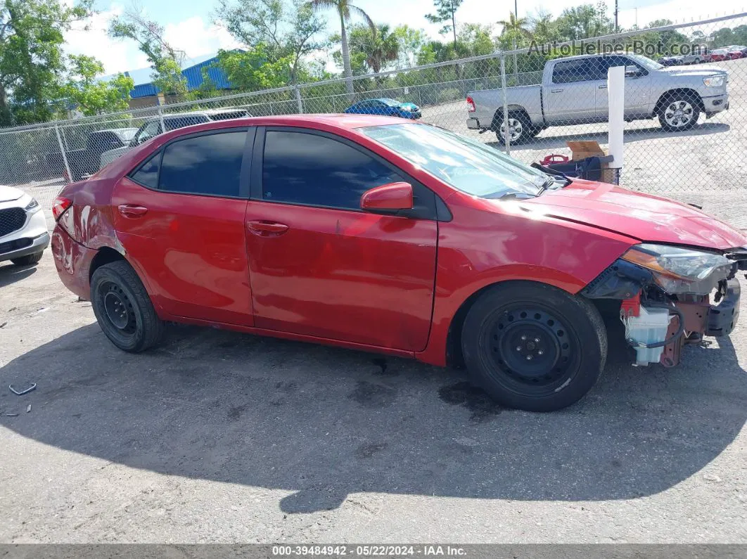 2017 Toyota Corolla Le Красный vin: 5YFBURHE1HP734892