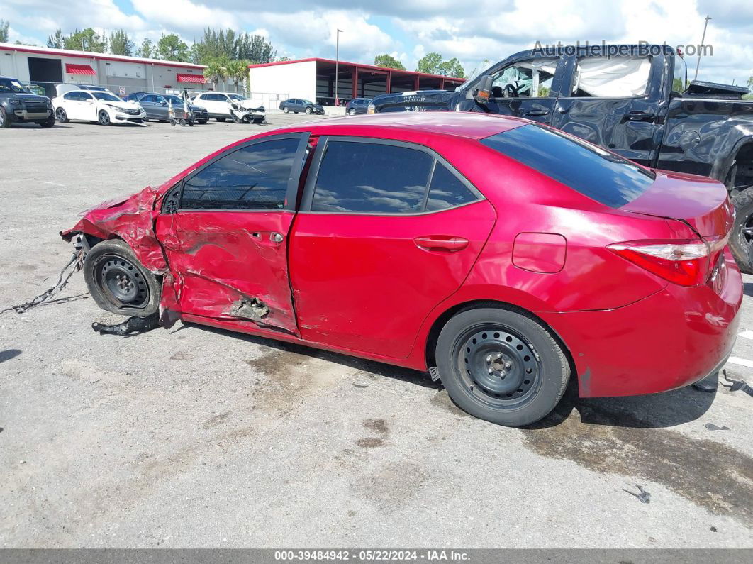 2017 Toyota Corolla Le Красный vin: 5YFBURHE1HP734892