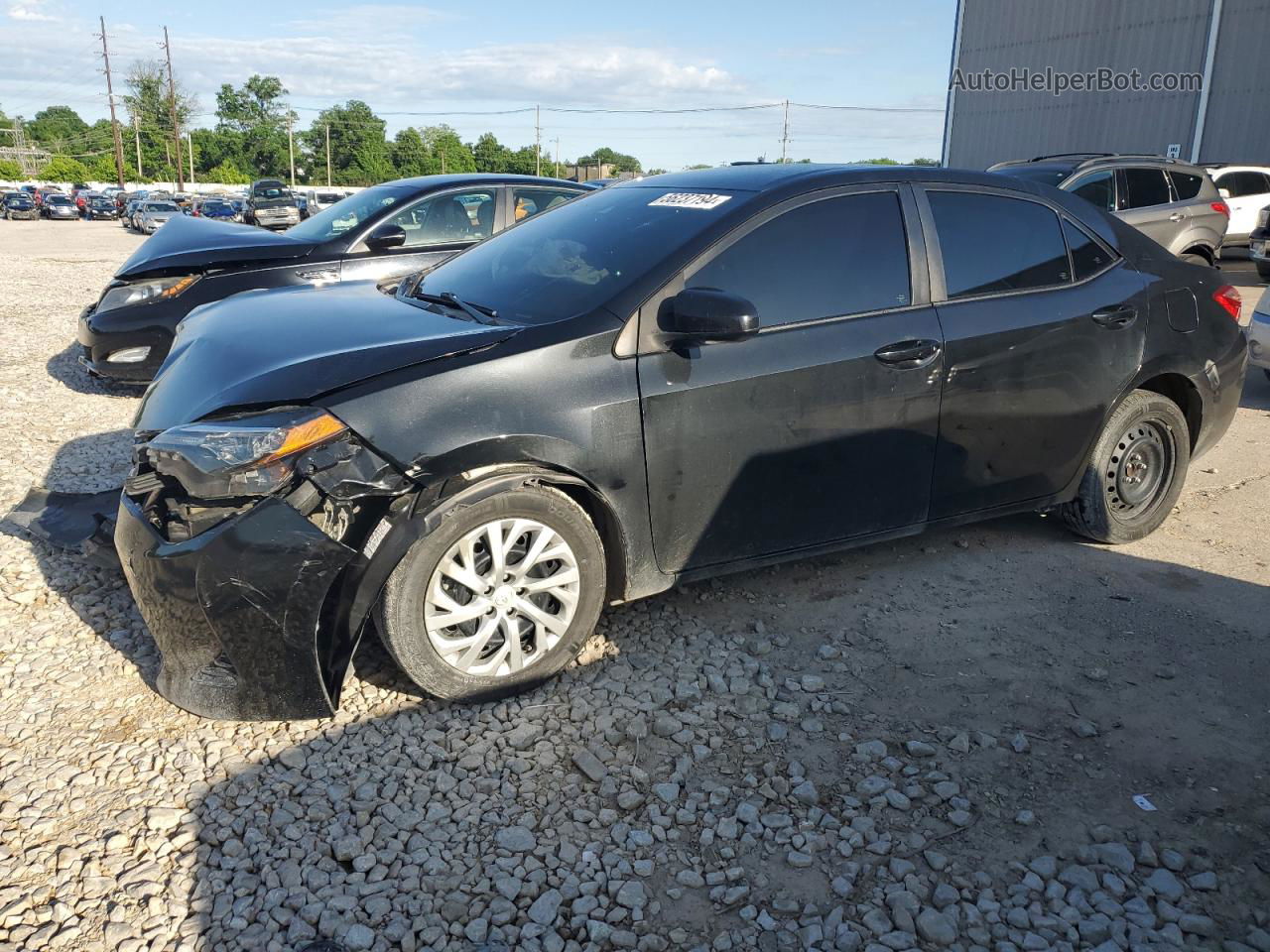 2019 Toyota Corolla L Black vin: 5YFBURHE1KP864730