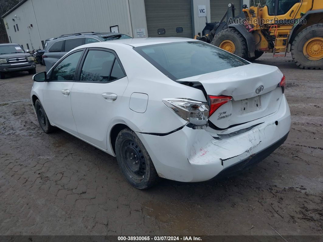 2019 Toyota Corolla Le White vin: 5YFBURHE1KP871855