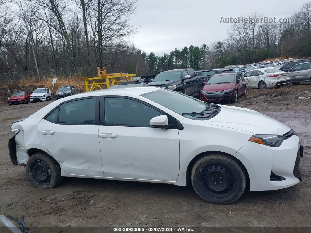 2019 Toyota Corolla Le White vin: 5YFBURHE1KP871855