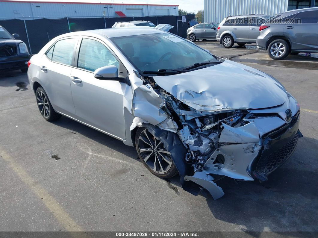 2019 Toyota Corolla Se Silver vin: 5YFBURHE1KP877056