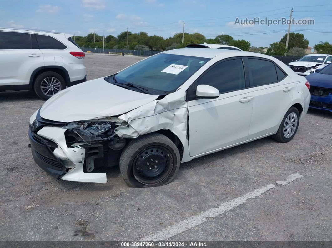 2019 Toyota Corolla Le Белый vin: 5YFBURHE1KP877655