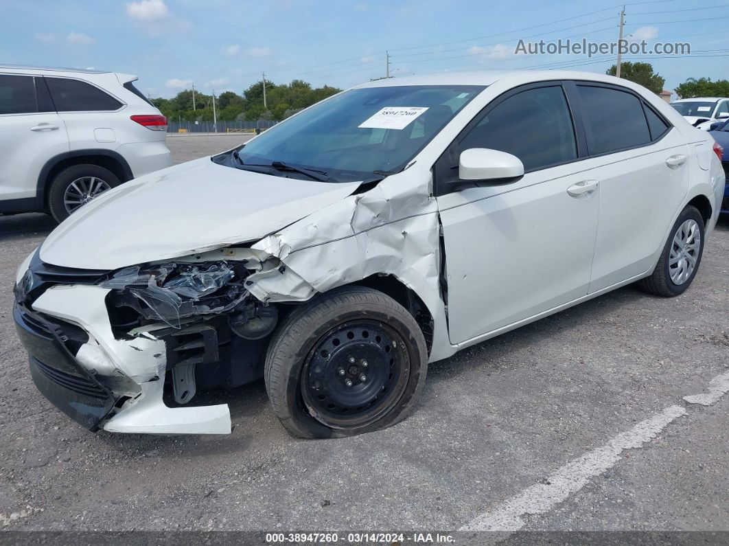 2019 Toyota Corolla Le White vin: 5YFBURHE1KP877655