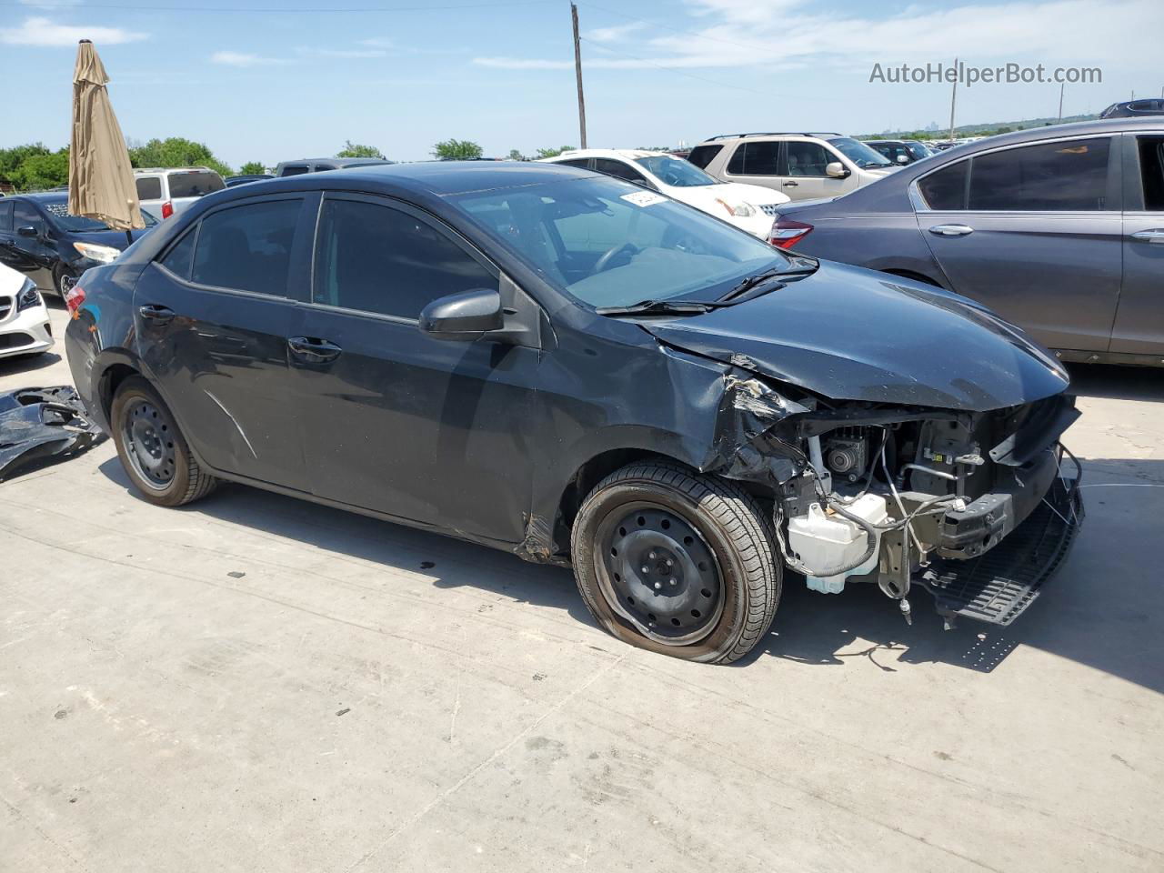 2019 Toyota Corolla L Черный vin: 5YFBURHE1KP880345