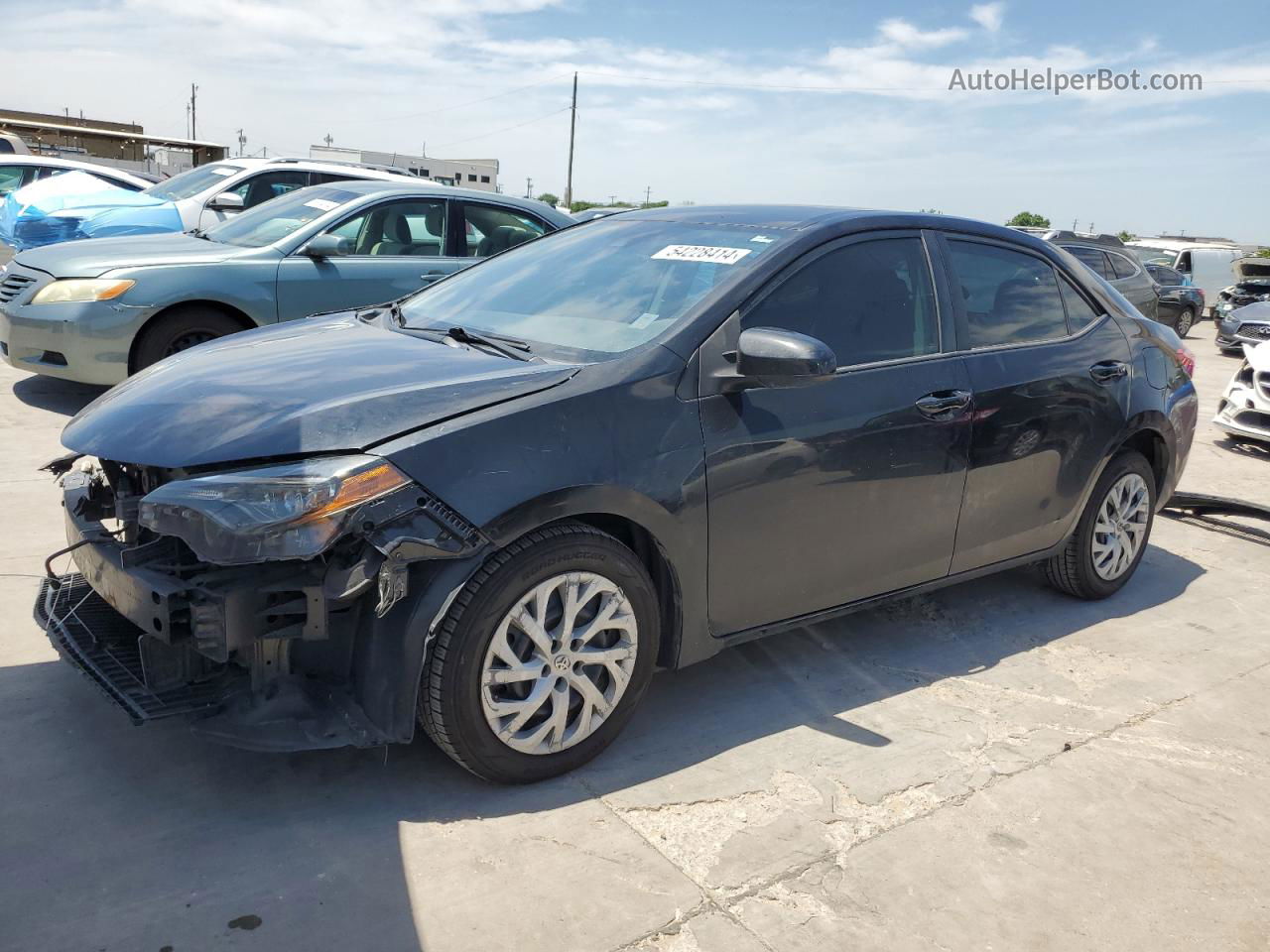 2019 Toyota Corolla L Черный vin: 5YFBURHE1KP880345