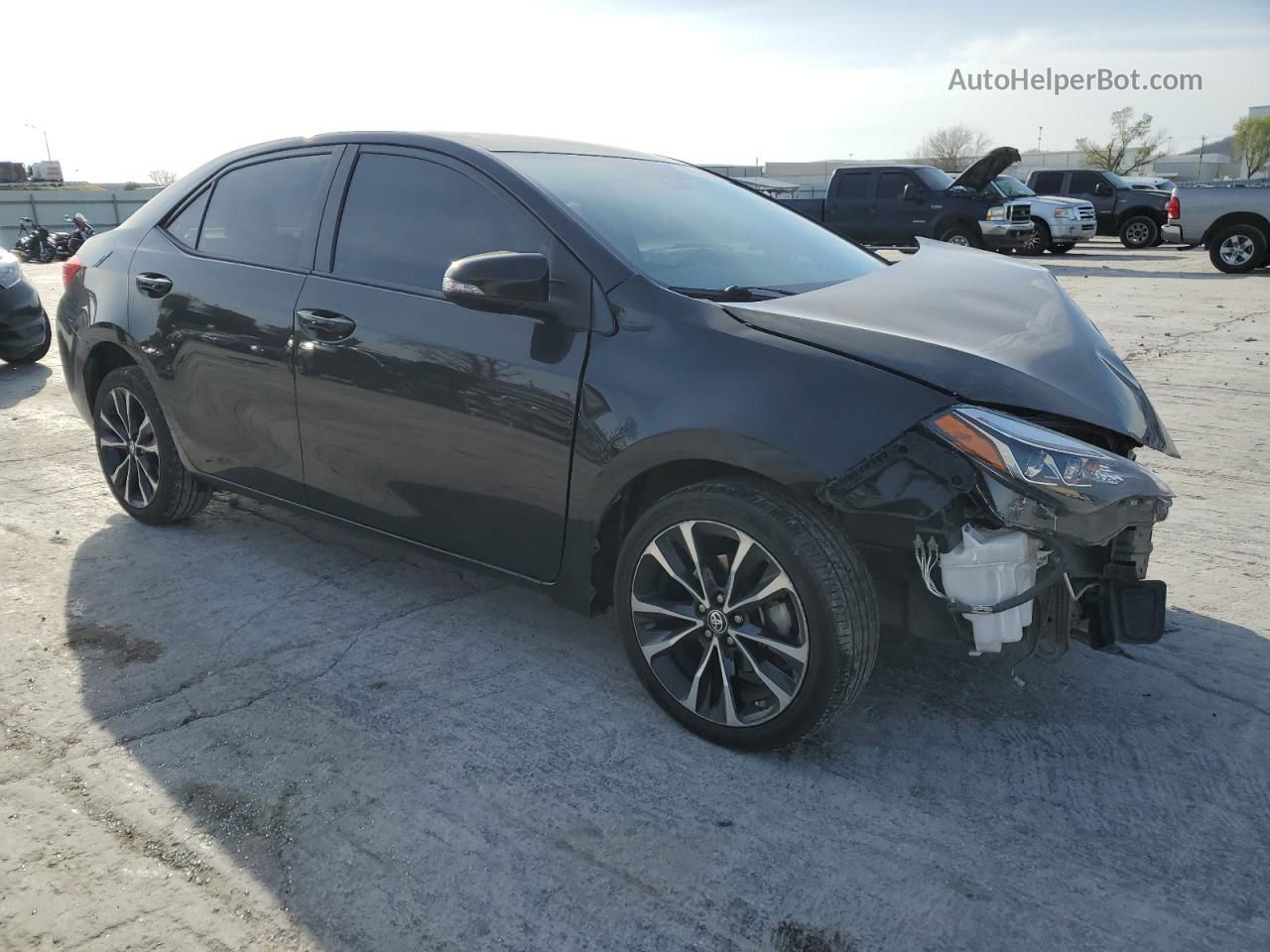 2019 Toyota Corolla L Black vin: 5YFBURHE1KP884878