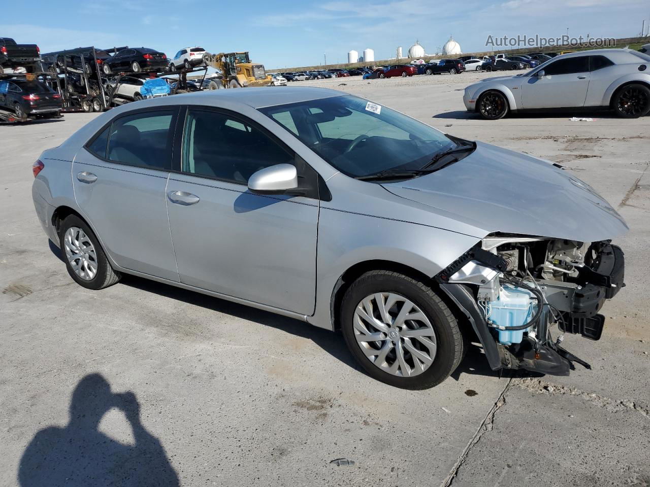 2019 Toyota Corolla L Silver vin: 5YFBURHE1KP899297