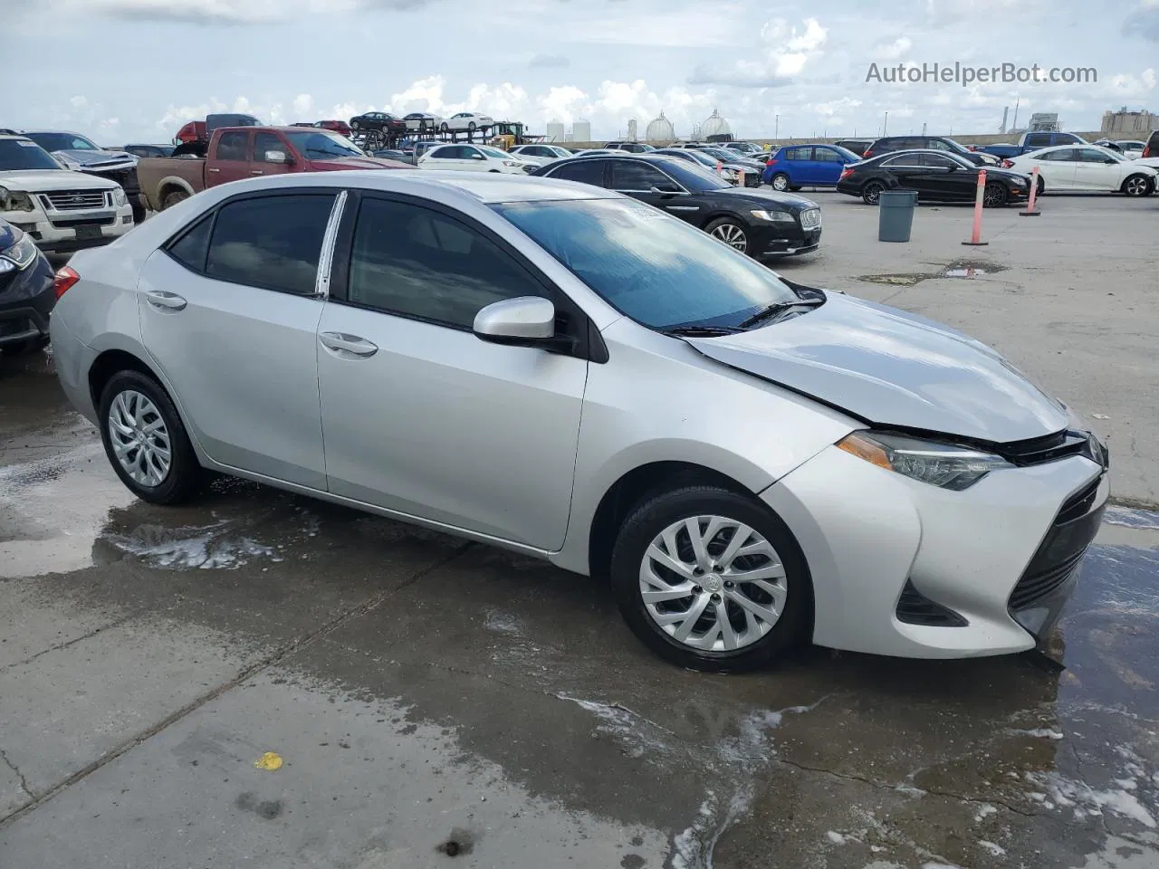 2019 Toyota Corolla L Silver vin: 5YFBURHE1KP907284