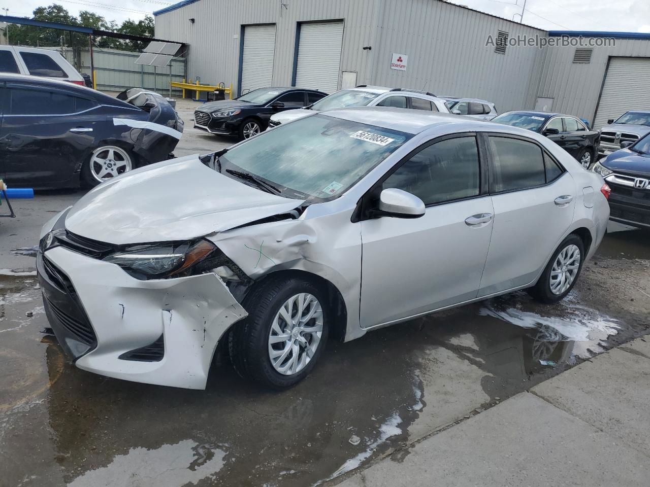 2019 Toyota Corolla L Silver vin: 5YFBURHE1KP907284