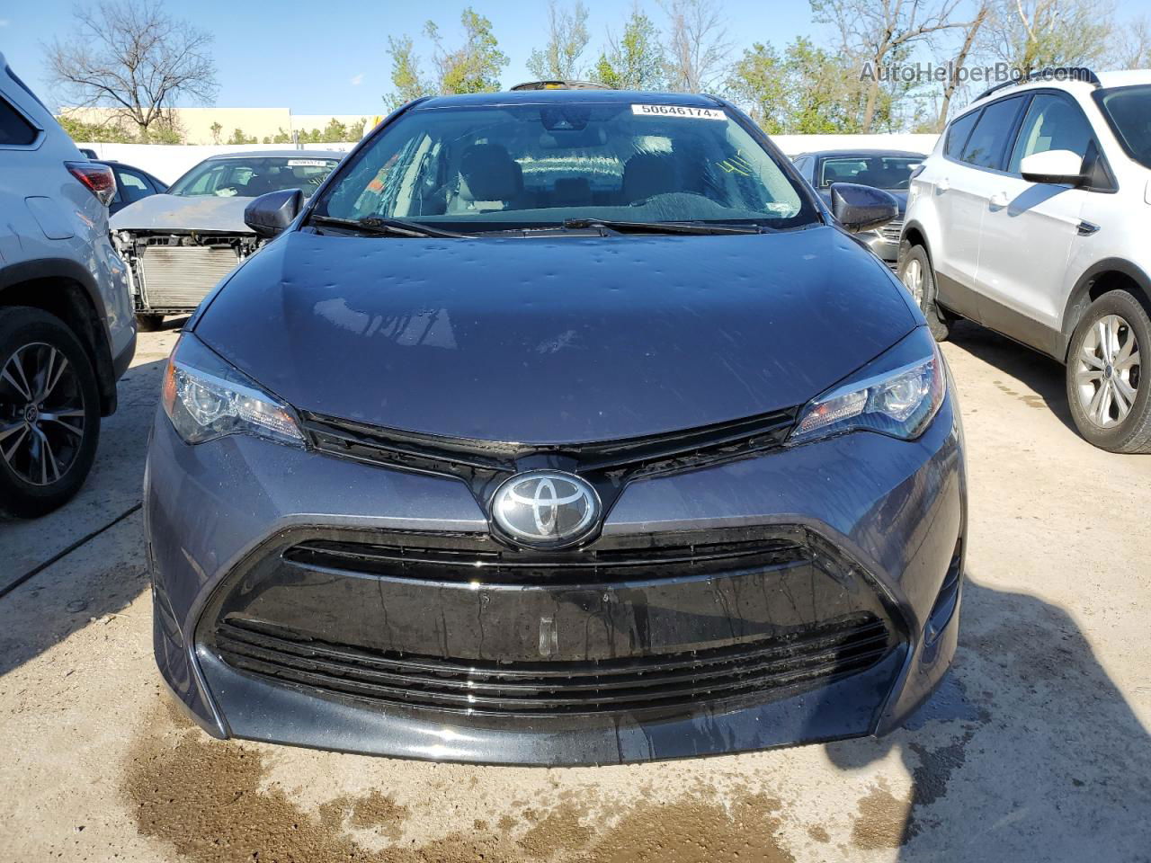 2019 Toyota Corolla L Синий vin: 5YFBURHE1KP915045