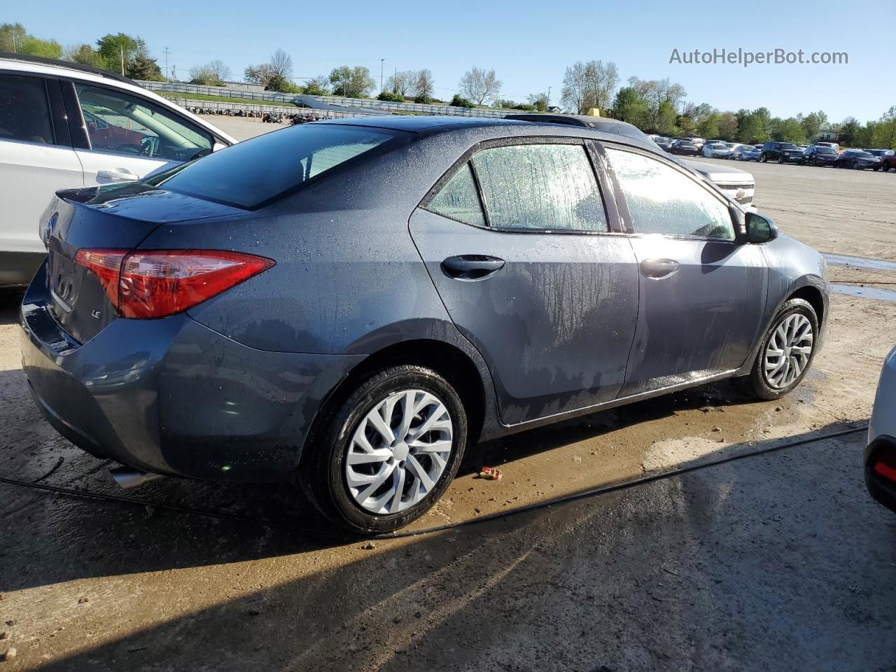 2019 Toyota Corolla L Синий vin: 5YFBURHE1KP915045