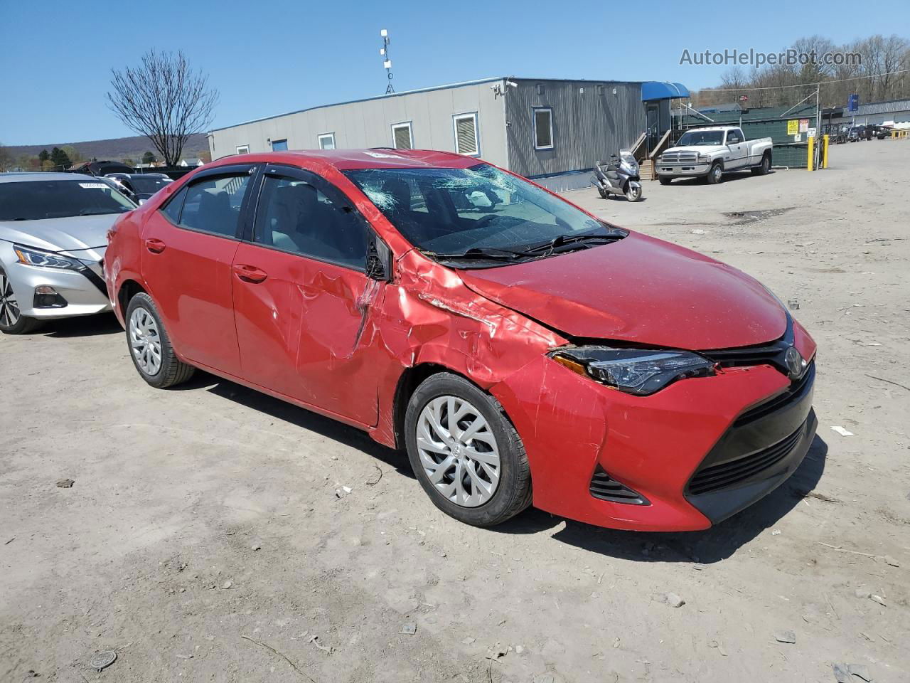 2019 Toyota Corolla L Red vin: 5YFBURHE1KP935991