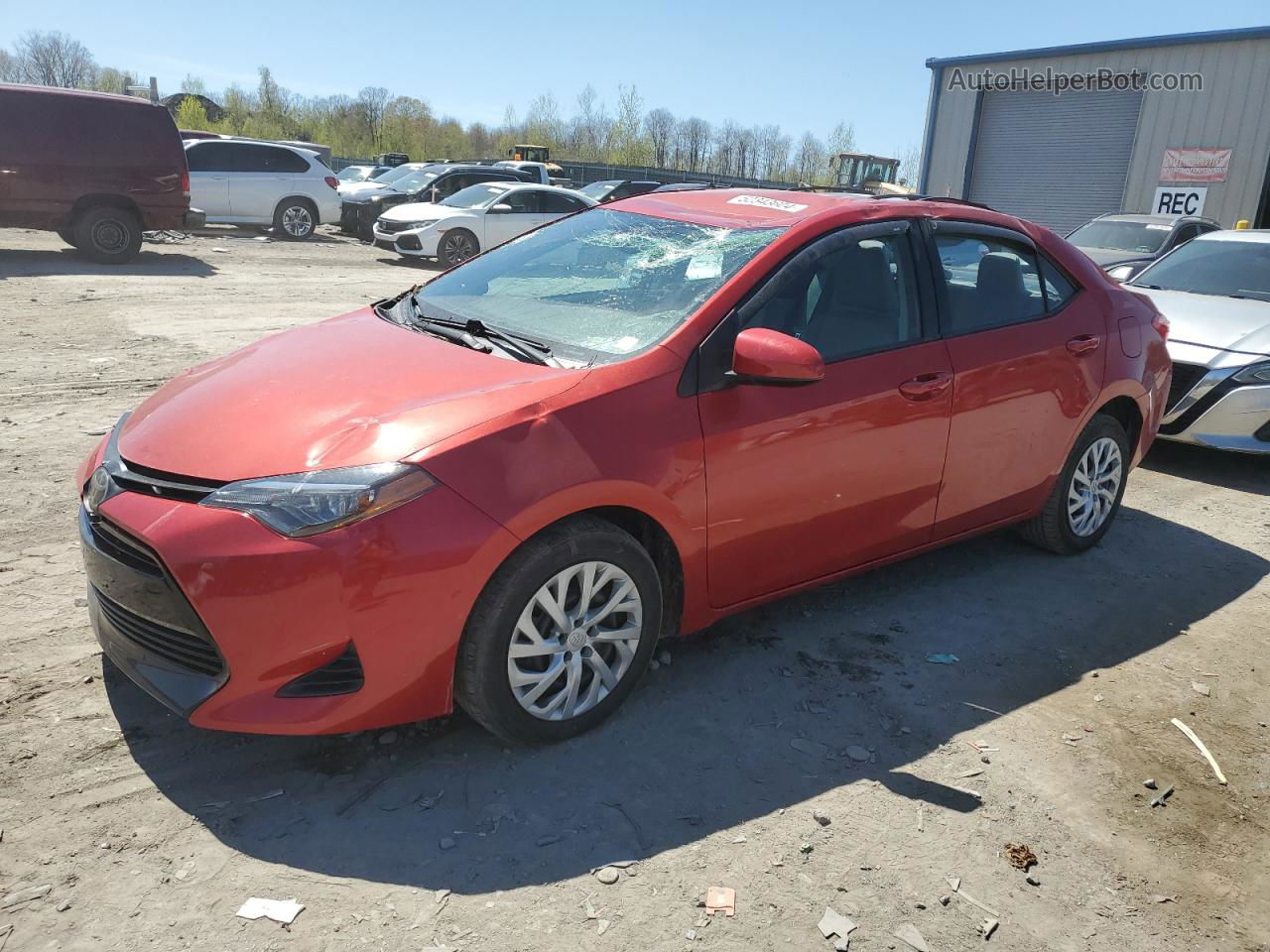 2019 Toyota Corolla L Red vin: 5YFBURHE1KP935991